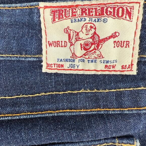 True Religion Jeans Womens 32 (14) Dark Blue Joey Flare Bell Bottom Hippie Jeans - Picture 6 of 14